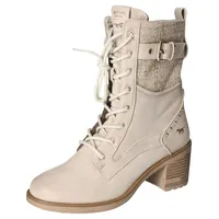 Mustang Winterstiefelette Plateaustiefelette, Schnürboots mit praktischem Innenreißverschluss Gr. 37, ecru, , 93967012-37