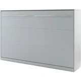 Homlando Lenart Schrankbett - Wandbett Concept Pro CP05 120x200 cm - Schrankklappbett Horizontal - Schrank mit integriertem Klappbett - Funktionsbett (Grau Matt)