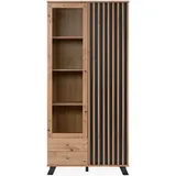 Finori Standvitrine 92 x 198 x 40 cm Braun