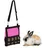 Relaxdays Heutasche für Kleintiere 30 x 30 cm Pink/Schwarz