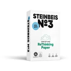 Steinbeis No. 3 Recycling Kopierpapier, DIN A4, 80 g/qm, weiß, Weißegrad: 110 CIE