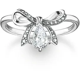 Thomas Sabo Fingerring »Schleife« mit Zirkonia (synth.) THOMAS SABO silberfarben-weiß