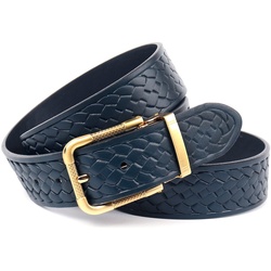Ledergürtel ANTHONI CROWN, Damen, Gr. 100, blau (dunkelblau), Rindsleder, casual, Gürtel