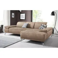 Home Affaire Ecksofa HOME AFFAIRE "Caluna", beige, B:269cm H:97cm T:174cm, Flachgewebe Mura: (100% Polyester);Luxus-Microfaser Vintageoptik (100% Polyester);Luxus-Mikrofaser (90% Polyester, 10% Polyamid), Sofas, Ecksofa, Inkl.