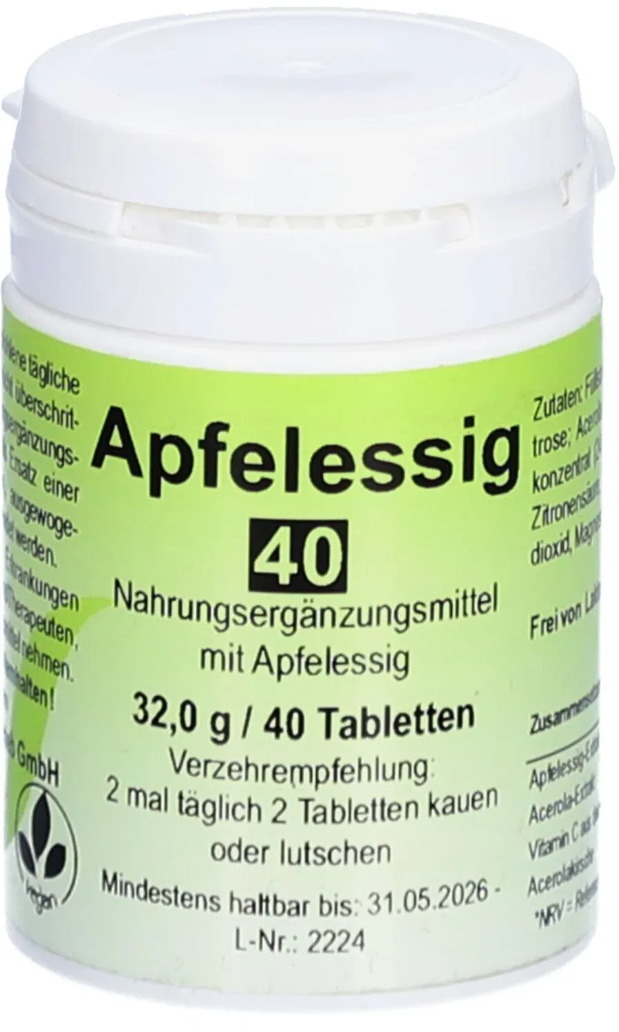 Apfelessig Tabletten