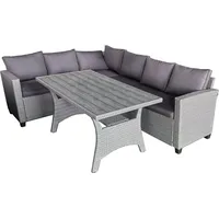 Hti-Living Outdoor Möbel Ecksofa mit Tisch