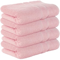 StickandShine Badetücher 4er Set Premium Frottee Badetücher 100x150 cm ZARTROSA Frottee rosa