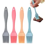 4 Stück Backpinsel Silikon,Silikonpinsel,Grill Küche-ölpinsel,Silikon Pinsel für Backen,Gemüsepinsel,Pastry Brush,Kitchen Kochpinsel Kuchenpinsel,Pastry Backpinsel-set,Hitzebeständig ölpinsel Baking