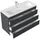 Posseik Waschbecken mit Unterschrank FELLINI 120 grafit 120,0 x 46,0 x 83,5 cm