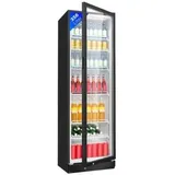 Bomann KSG 7351 Flaschenkühlschrank, 60 cm breit, 356 L, Glastür, Innenraumbeleuchtung, abschließbare Gerätetür, 6 Gitterablagen, schwarz