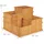 Relaxdays Hochbeet gestuft 61 x 81 x 81 cm Natur