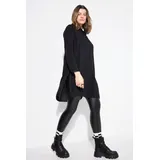 Studio Untold Longbluse Boxy Fit Schwarz 50/52