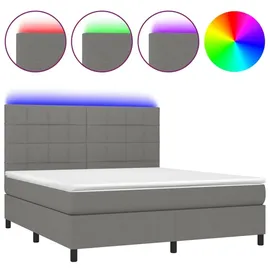 vidaXL Boxspringbett 180 x 200 cm Grau