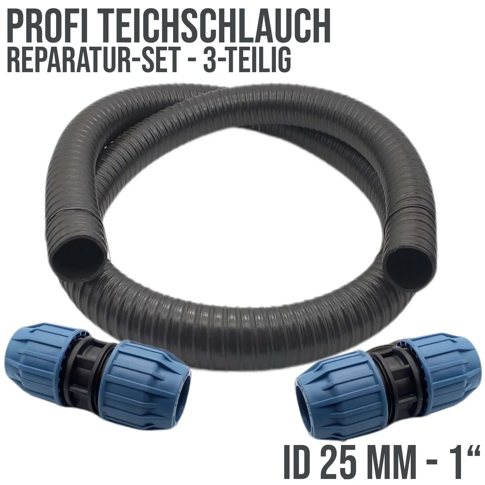 Schlauch Reparatur Set Teichschlauch Profi schwer PE Verlängerung 25 mm (1) - 3..."