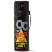 Pfefferspray OC 5000 SSG-5 Weitstrahl 50ml mit Metallclip und Federdeckelkappe zur Tierabwehr