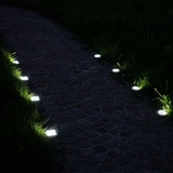 ETC Shop 8x LED Solar Leuchten Außen Erdspieß Strahler Garten Wege Spot Strahler Terrassen Steck Lampen