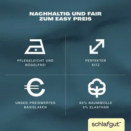 schlafgut Easy Jersey Elasthan Boxspring 180 x 200 - 200 x 220 cm petrol deep