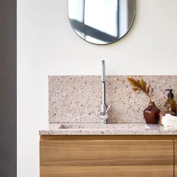 Fliesenspiegel Ava aus Premium-Terrazzo Pink 100 cm