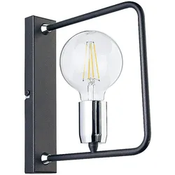 Licht-Erlebnisse Wandleuchte in Graphit Modern 1xE27 ILYANA Flur