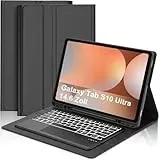 Occtingkind Tastatur für Samsung Galaxy Tab S10 Ultra 2024 14,6 Zoll, Galaxy Tab S9 Ultra 14,6 Zoll, Cover Touchpad mit italienischer Hintergrundbeleuchtung abnehmbar Tastatur für Samsung S10U/S9U,