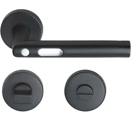 Meintürgriff LED-Türgriff Orbit Türdrücker Schwarz Türgriff Drückergarnitur, WC