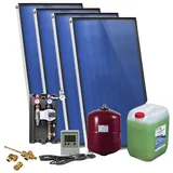 Solarpaket SUNEX für Brauchwasser mit 4x AMX 2.0 Flachkollektoren, 8,00m2, ohne Speicher