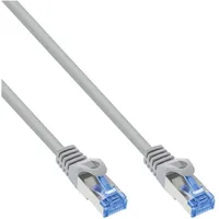InLine Patchkabel, Cat.6A, S/FTP, TPE flexibel, grau, 15m