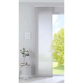 Gardinenbox Schiebegardine »Nizza« Baumwoll-Voile Halbvoile HxB 245x60 cm Stein Transparent Flächenvorhang mit Paneelwagen und Beschwerungsstange 2019032