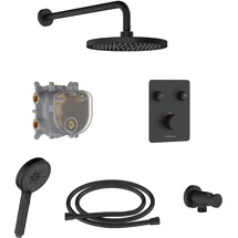 CHRIS BERGEN Aquatronic Unterputz Duschsystem Schwarz 160 cm