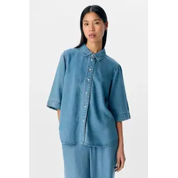 Rahmen Denim Top - Hellblau Denim - Object