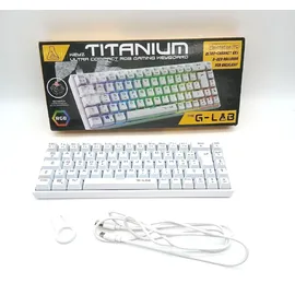 THE G-LAB Keyz Titanium 65% RGB/Filaire/Blanc (DE, Kabelgebunden), Tastatur, Weiss