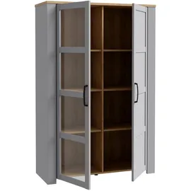 Forte Highboard Bohol 106,4 x 160,6 x 42 cm Grau / Mehrfarbig