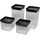 Brabantia Vorratsdose Eckig, Tasty+, Grau,