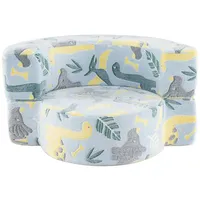 KOMFOTTEU Kindersofa, mit waschbarem Flanellbezug & weicher Schaumstoffpolsterung blau