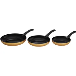 Pfannenset Goldy Goldfarben, 3-teilig