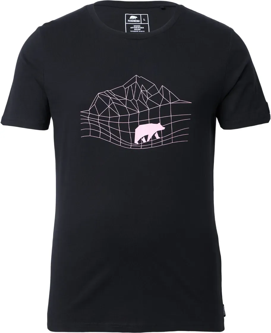 FORSBERG T-Shirt mit Polygonraster-Logo