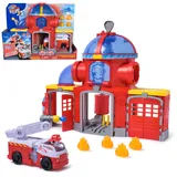 Spin Master PAW Patrol Fire Rescue - Feuerwehr-Station Spielset mit Geschoss-Abwurf, Licht- und Soundeffekten, inkl. Marshall Hundefigur und Feuerwehr-Fahrzeug