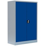 LÜLLMANN Stahlschrank 530321 enzianblau, lichtgrau 92,5 x 42,2 x 120,0 cm, aufgebaut