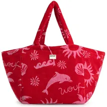 WOUF Terry Shopper Baumwolle Pink/Rot
