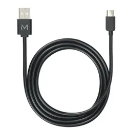 Mobilis 001278, 1 m, USB A, USB C/Lightning, Schwarz