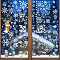 JOKILY 189 Stück Fensterbilder Weihnachten, Weihnachten Selbstklebend Fensterdeko, Fensteraufkleber PVC Fensterdeko, Fensterbilder Weihnachten, Türen Schaufenster Vitrinen Glasfronten Deko (5A)