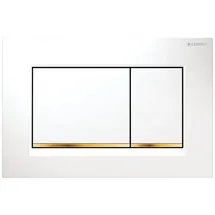 Geberit Sigma30 Betätigungsplatte für 2-Mengen-Spülung weiß/vergoldet 115.883.KK.1