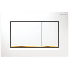 Geberit Sigma30 Betätigungsplatte für 2-Mengen-Spülung weiß/vergoldet 115.883.KK.1