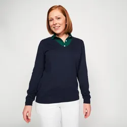 Damen Golf Pullover V-Ausschnitt Baumwolle - CW100 marineblau M