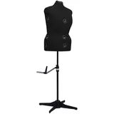 vidaXL Schneiderpuppe Verstellbar Weiblich Schwarz L 44-50