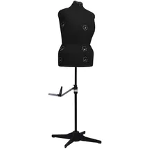 vidaXL Schneiderpuppe Verstellbar Weiblich Schwarz L 44-50