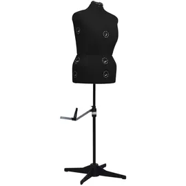 vidaXL Schneiderpuppe Verstellbar Weiblich Schwarz L 44-50