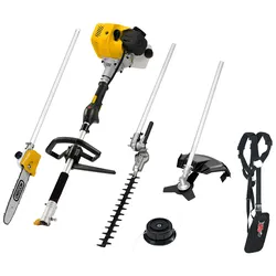 Benzin-Freischneider TEXAS "Komi-Gerät BCU43M", schwarz, Motorsensen, 4-in-1 Multifunktionsgerät – schneiden, trimmen, sägen und pflegen