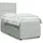 vidaXL Boxspringbett mit Matratze Hellgrau 180x200 cm Samt