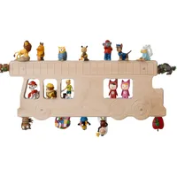 JP Journey Regal für Tonies Feuerwehr aus Holz - Wandregal Aufbewahrung für Magnetische Figuren, Made in Germany, 60 x 23 cm